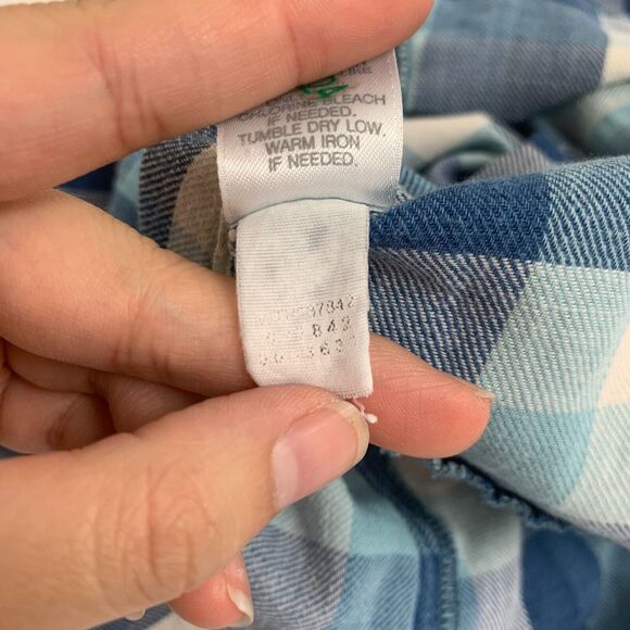 J Jill Shirt Women XSP Extra Small Petite Blue Plaid Button Up Pocket *READ - Picture 11 of 13